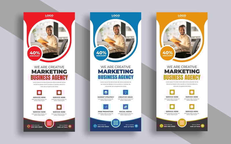 Marketing Agency Roll Up Standee Banner Ver-13 Corporate Identity