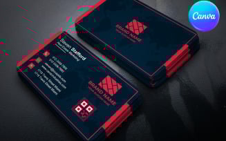 Minimal Black & White Canva Business Card