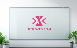 Professional Glass Wall Sign Mockup in Modern Office Interior