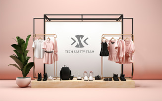 Professional Wall Poster Mockup in Luxury Boutique Interior