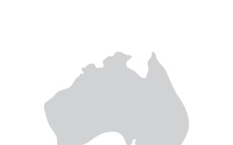 Australia Map Outline Icon: Vector Geography Silhouette