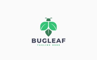 Bug Leaf Logo Template Design