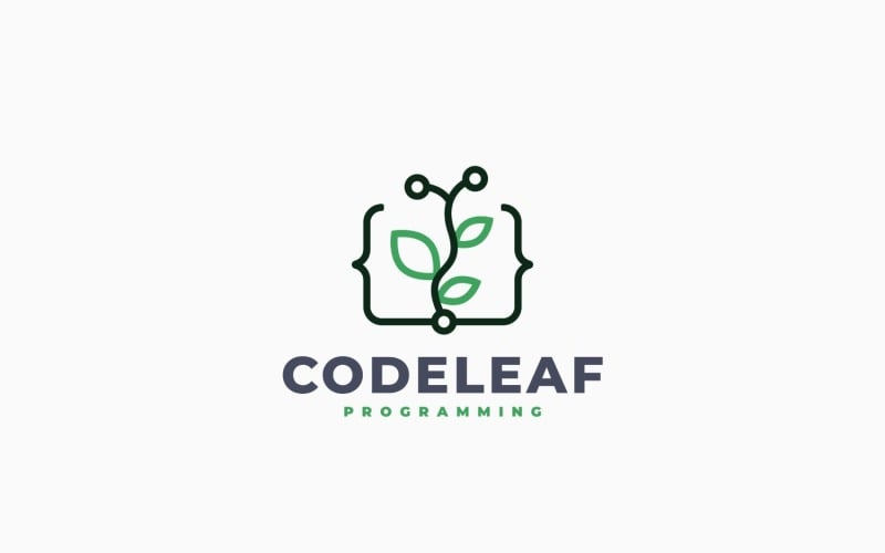 Code Plant Logo Template Design
