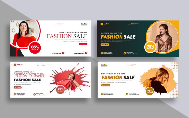 Fashion Sale Facebook Cover Template Ver-2 Social Media