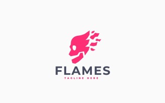 Fire Head Logo Template Design