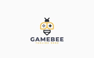 Game Bee Logo Template Design