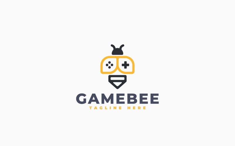 Game Bee Logo Template Design