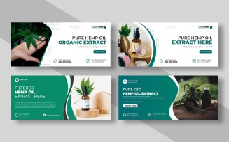 Hemp CBD Oil Facebook Cover Template Ver-1