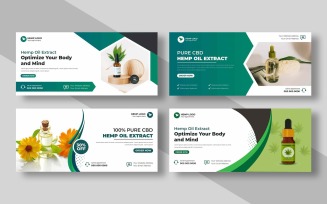 Hemp CBD Oil Facebook Cover Template Ver-3