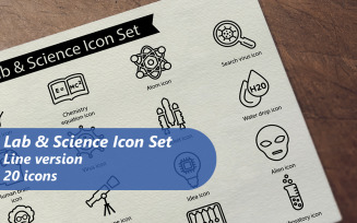 Lab And Science Line Icon Set