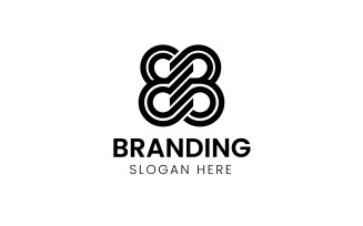 Letter BB line shape business logo-1036