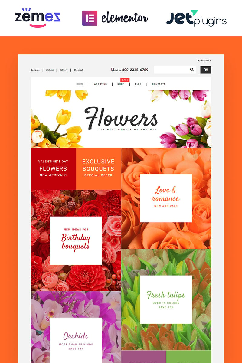 Flower Shop WooCommerce Themes 55220