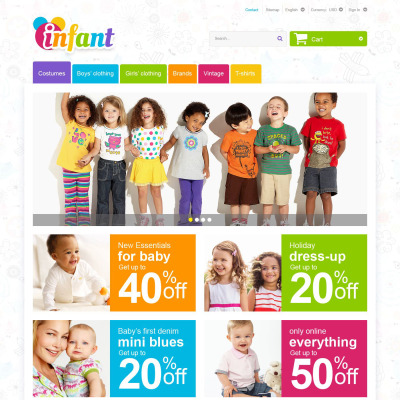 Адаптивний PrestaShop шаблон на тему дитячий магазин #55246