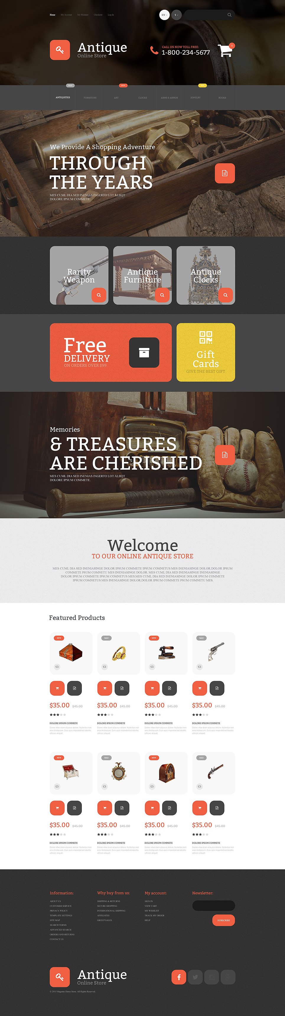 Antique Magento Theme New Screenshots BIG