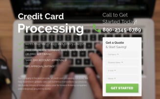 Credit Card Processing - Merchant Services Creative HTML Landing Page Template