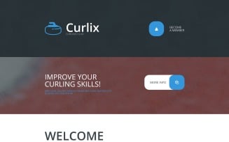 Curling Responsive Landing Page Template