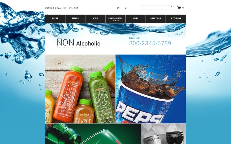 Drink Store OpenCart Template