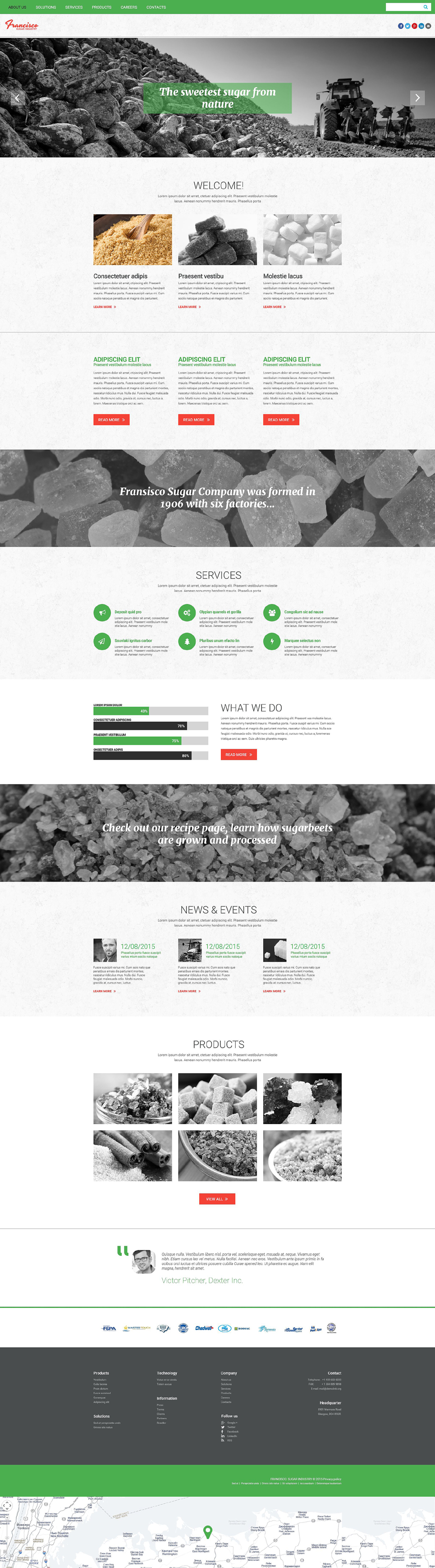 Francisco Sugar Industry Website Template New Screenshots BIG