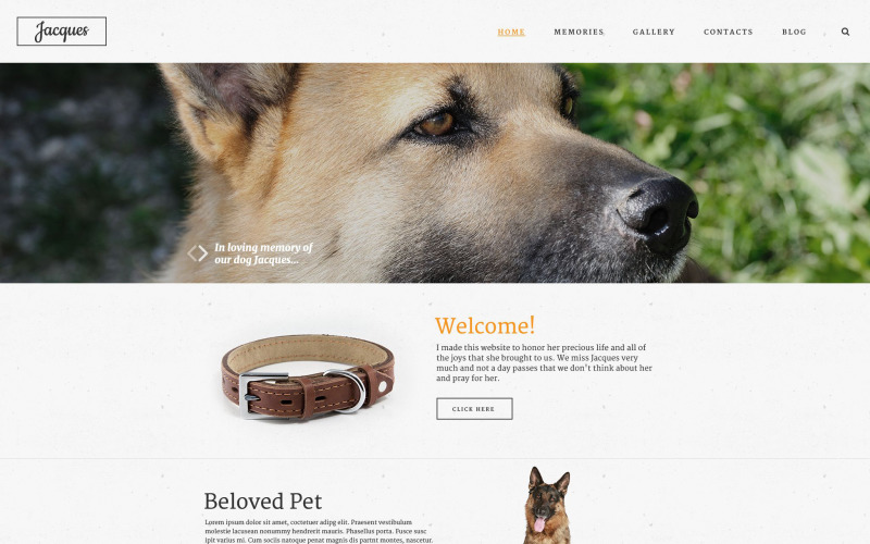 In Loving Memory Website Template