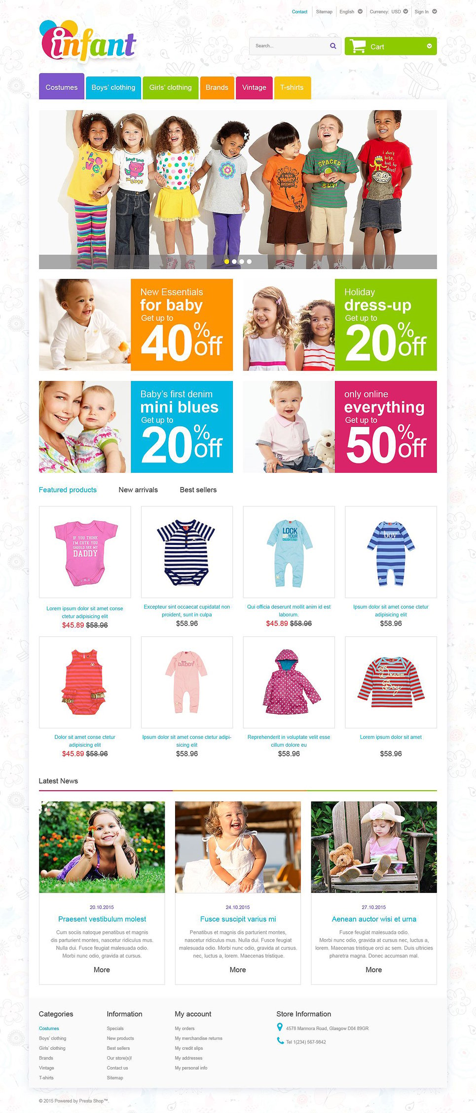 Infant PrestaShop Theme New Screenshots BIG