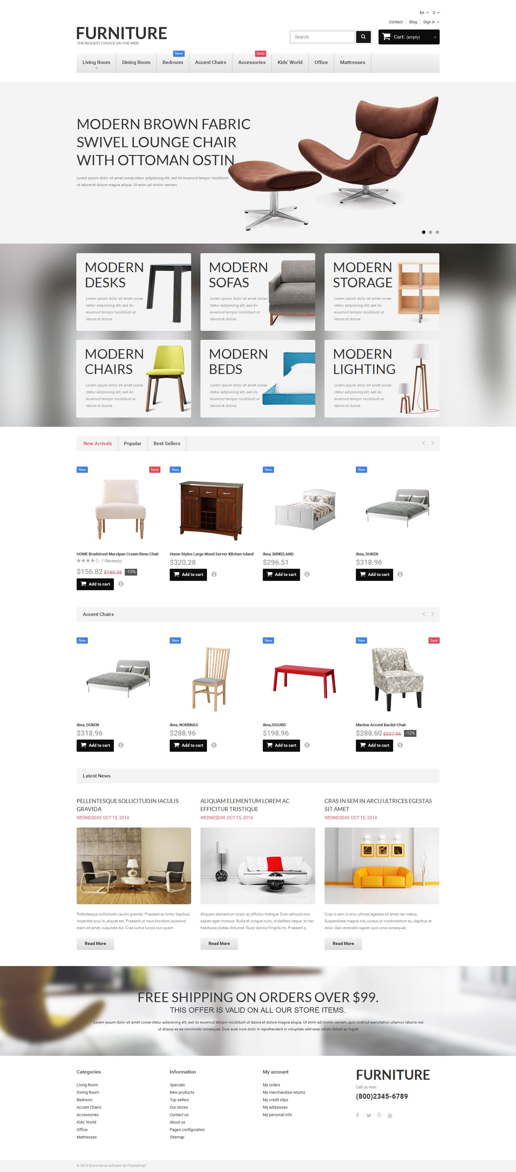 "Meubles" thème PrestaShop adaptatif #55268 - screenshot