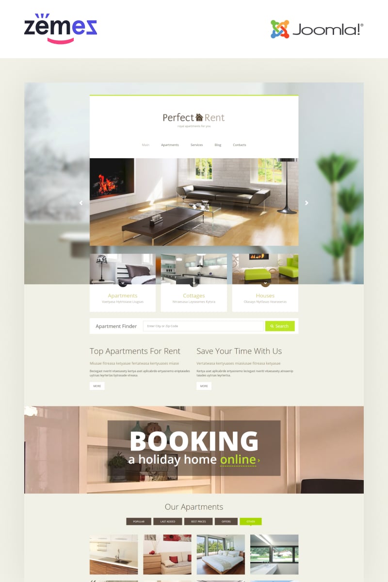 "Perfect Rent" thème Joomla adaptatif #55203
