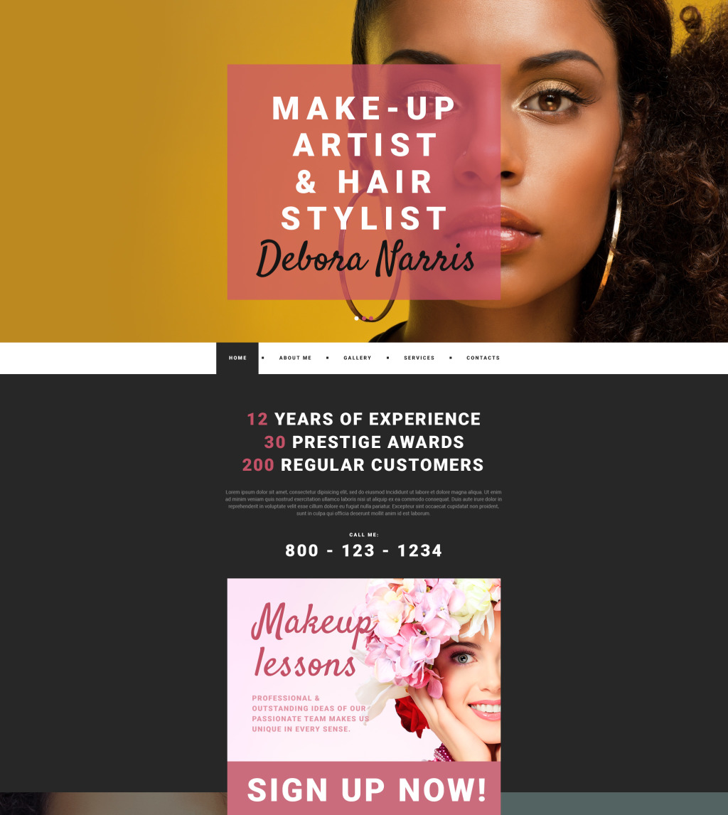 Demo Preview For Personal Page Responsive Website Template 55283