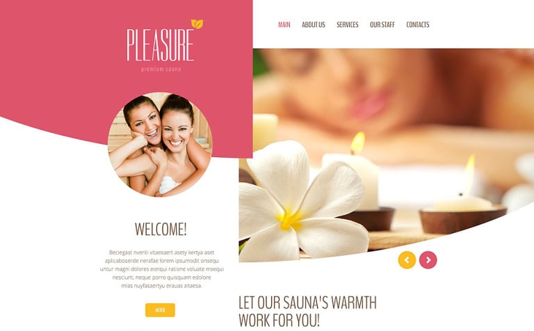 Pleasure Responsive Website Theme Big Screenshot Pleasure Website Template New Screenshots BIG