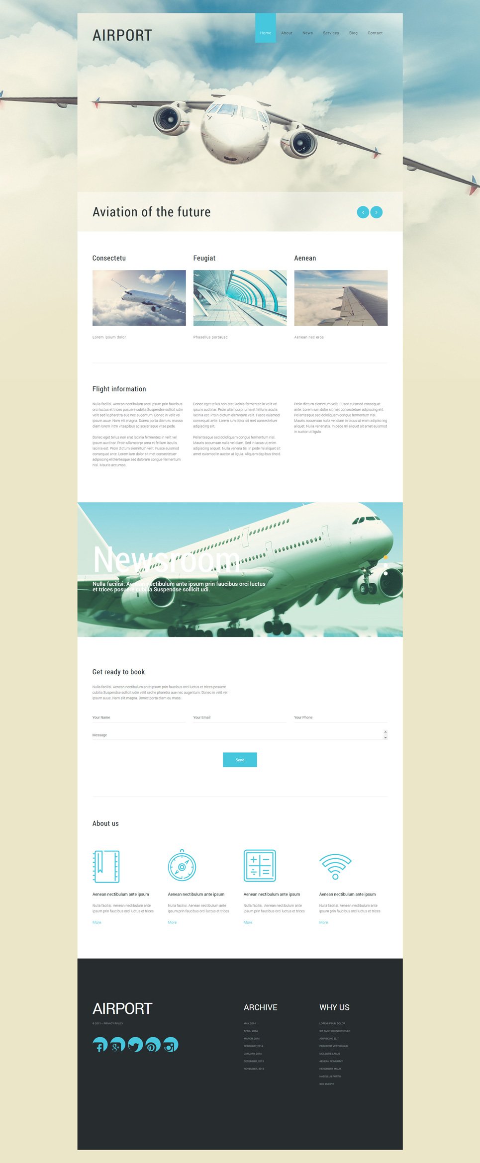 Private Airline Joomla Template New Screenshots BIG