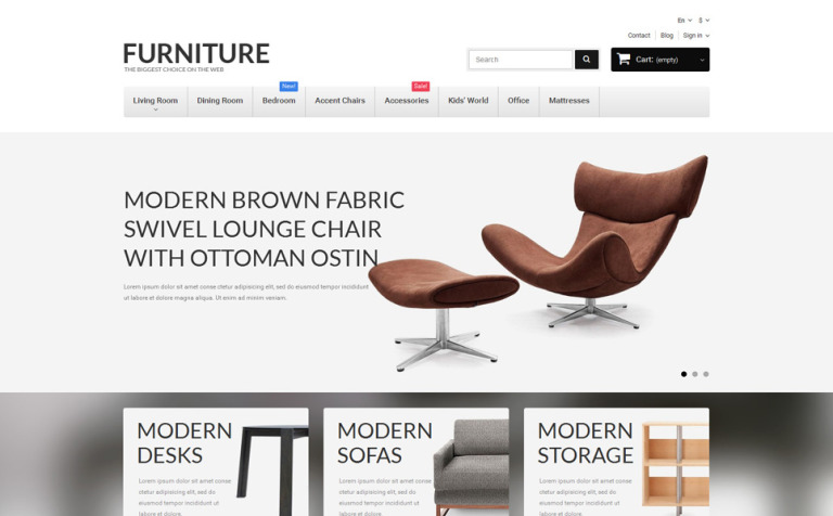 Responsive Furniture Prestashop Temasi 55268