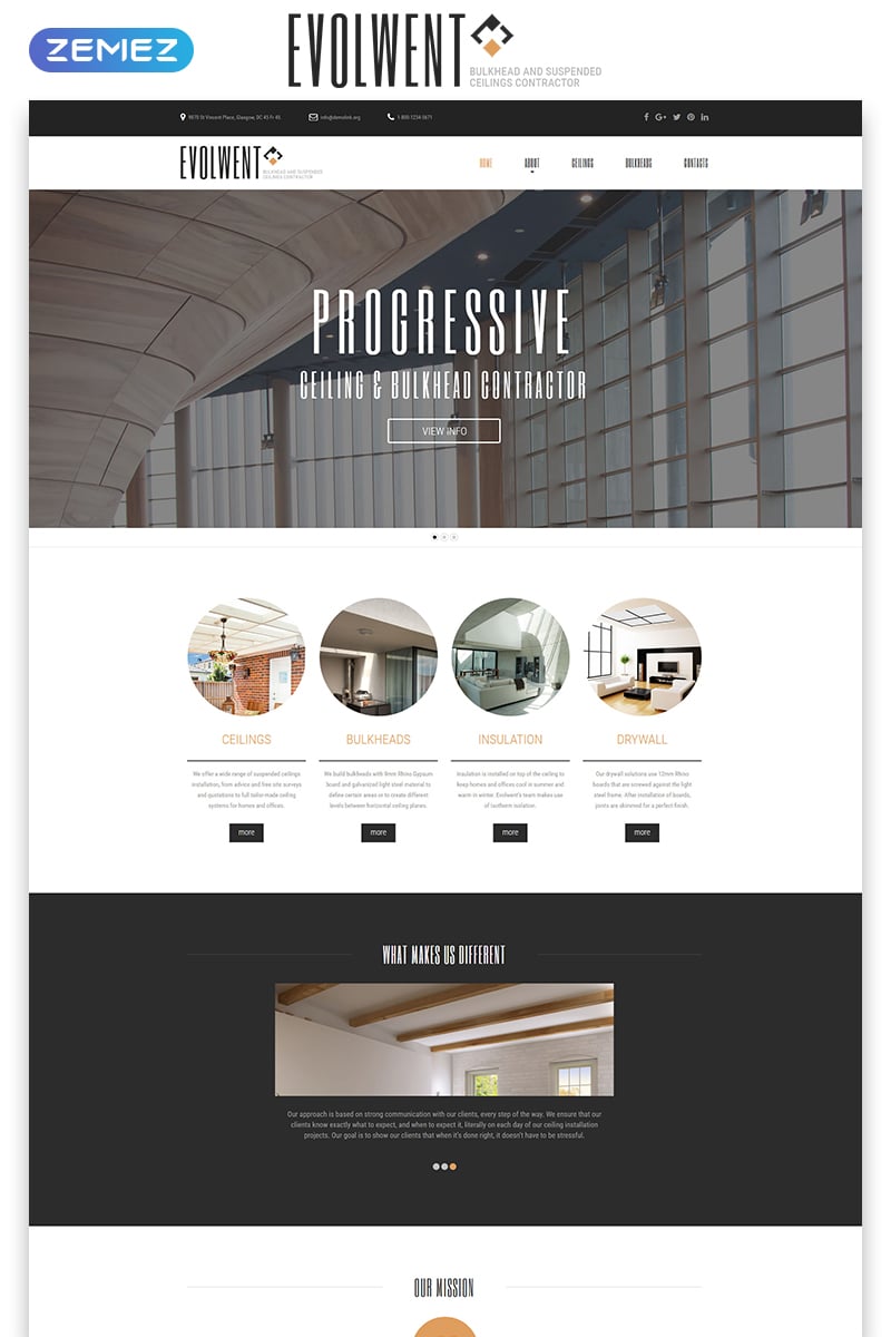 Reszponzív Evolwent - Interior Design Responsive Modern HTML Weboldal sablon 55224