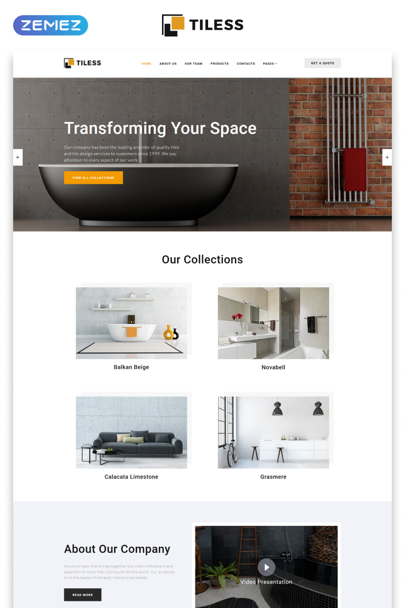 Reszponzív Tiless - Home Decor Multipage Creative HTML Weboldal sablon 55295