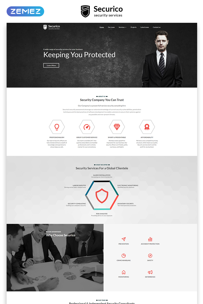 Securico - Security Responsive Modern HTML Website Template