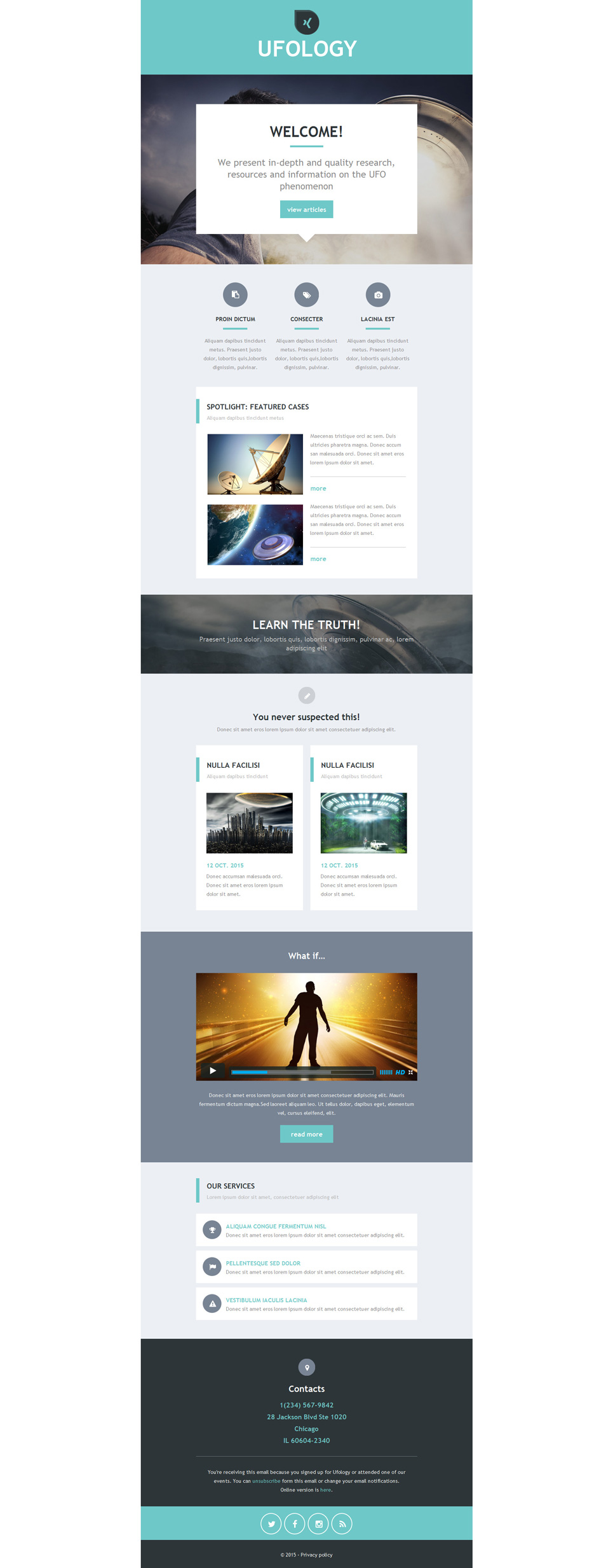 UFO Responsive Newsletter Template New Screenshots BIG