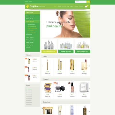 VirtueMart шаблон №55215 на тему магазин косметики #55215