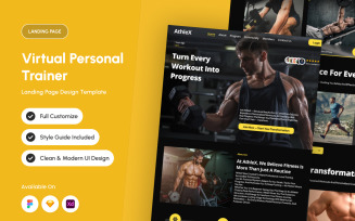 AthleX – Virtual Trainer Landing Page