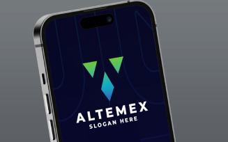 Geometric Triangles Letter A Logo