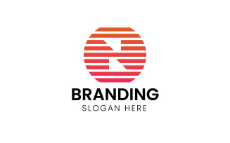 Iconic letter N company logo-1041