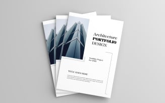 Minimal Architecture Portfolio Template 12 pages layout A4 print ready design