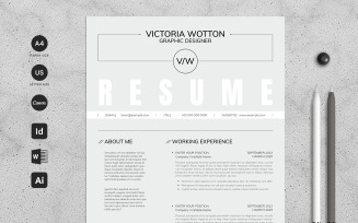 Simple and Clean Resume with Cover Letter
