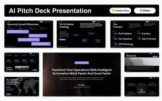 AI Pitch Deck Presentation Google Slide Template