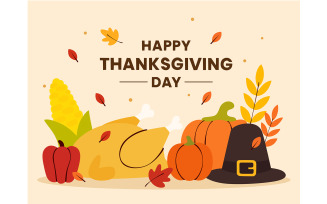 Decorated Thanksgiving Day Banner