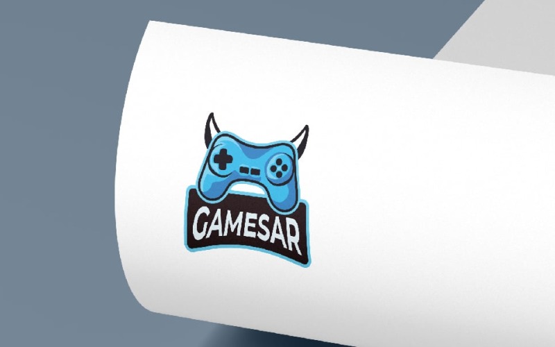Gaming Controller with E-sports Logo Logo Template