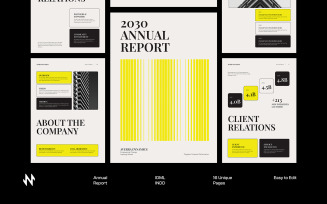 Grey Yellow Minimal Annual Report