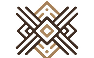 Simplified weaving symbol turned into a geometric icon