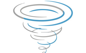 The icon is an abstract tornado