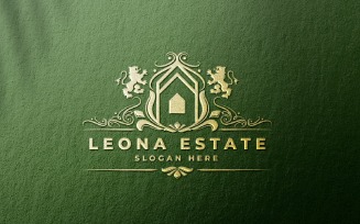 Classic Luxury Lion and Home Crest Logo