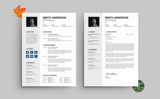 Creative Resume CV Layout with Cover Letter