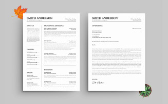 Minimal Resume and Cover Letter Template Design