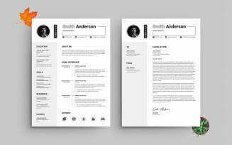 Modern Resume CV Template Design Print Ready
